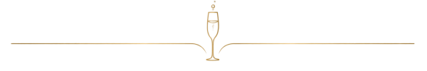 Gouden champagnefluit als elegante scheidingslijn